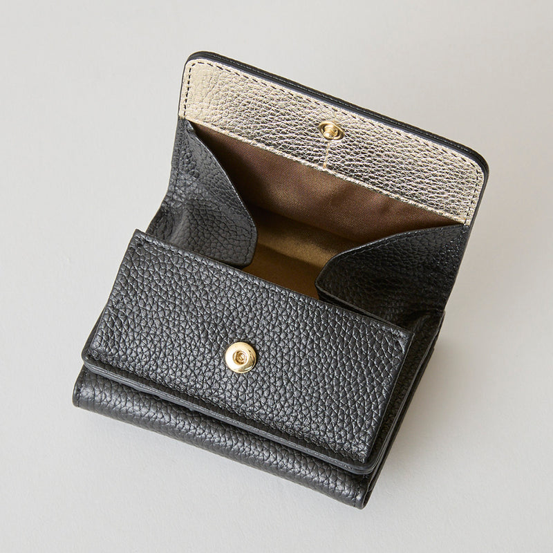 《予約商品》HASHIBAMI 【Ha-2509-606 スモールフラワー ミニウォレット】ブラック