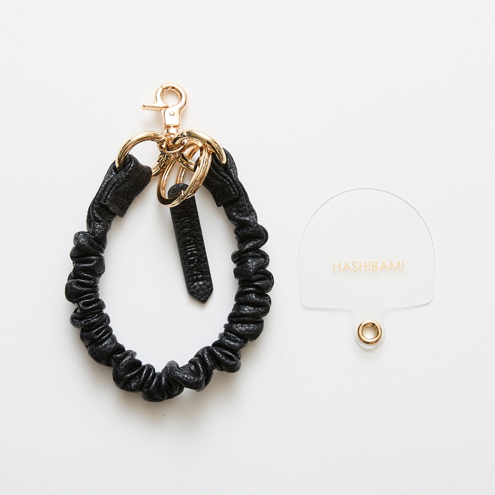HASHIBAMI【Ha-2509-609 クシュクシュ レザー ハンドストラップ
