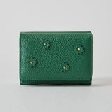 《予約商品》HASHIBAMI 【Ha-2509-606 スモールフラワー ミニウォレット】ボトルグリーン