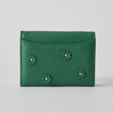 《予約商品》HASHIBAMI 【Ha-2509-606 スモールフラワー ミニウォレット】ボトルグリーン