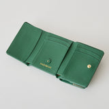 《予約商品》HASHIBAMI 【Ha-2509-606 スモールフラワー ミニウォレット】ボトルグリーン