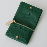 《予約商品》HASHIBAMI 【Ha-2511-105 スモールフラワー カード&コインケース】ボトルグリーン