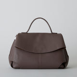 murir【MUR25006 フェミニンフラップ2WAYバッグ】ブラウン