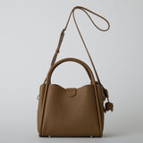 murir【MUR25007 フラワーチャーム付き2WAYショルダーバッグ】ブラウン