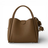 murir【MUR25007 フラワーチャーム付き2WAYショルダーバッグ】ブラウン