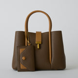 murir【MUR25005 パスケース付き パイピングミニショルダートート】ブラウン