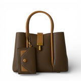 murir【MUR25005 パスケース付き パイピングミニショルダートート】ブラウン