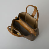 murir【MUR25005 パスケース付き パイピングミニショルダートート】ブラウン