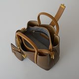 murir【MUR25005 パスケース付き パイピングミニショルダートート】ブラウン