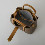 murir【MUR25005 パスケース付き パイピングミニショルダートート】ブラウン