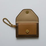 murir【MUR25005 パスケース付き パイピングミニショルダートート】ブラウン