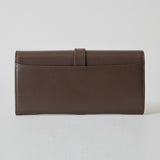 《予約商品》HASHIBAMI【Ha-2509-605 フラワーバックル ロングウォレット】ダークブラウン