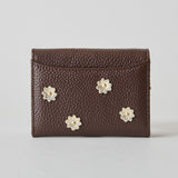 《予約商品》HASHIBAMI 【Ha-2509-606 スモールフラワー ミニウォレット】ダークブラウン