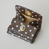 《予約商品》HASHIBAMI【Ha-2607-306 天然石ドットミニウォレット】ダークブラウン