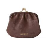 HASHIBAMI 【Ha-2509-608 親子口金 くるみウォレット】ダークブラウン