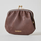 HASHIBAMI 【Ha-2509-608 親子口金 くるみウォレット】ダークブラウン