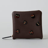 HASHIBAMII×N+Ecology 【Ha-2511-124 猫ハーフウォレット】ダークブラウン