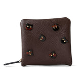 HASHIBAMII×N+Ecology 【Ha-2511-124 猫ハーフウォレット】ダークブラウン