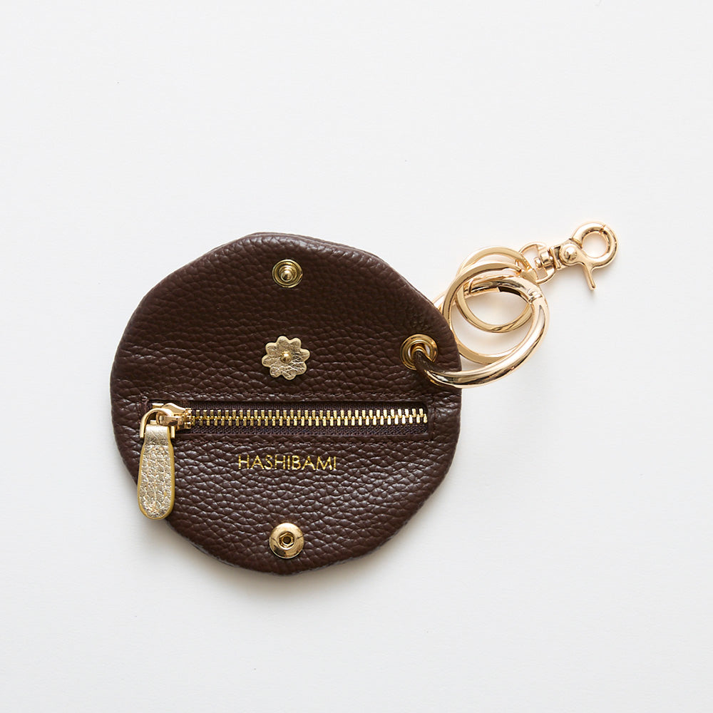 HASHIBAMI 【Ha-2509-615 スモールフラワー キーケース】ダーク