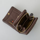 HASHIBAMII×N+Ecology 【Ha-2511-124 猫ハーフウォレット】ダークブラウン