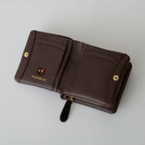 HASHIBAMII×N+Ecology 【Ha-2511-124 猫ハーフウォレット】ダークブラウン