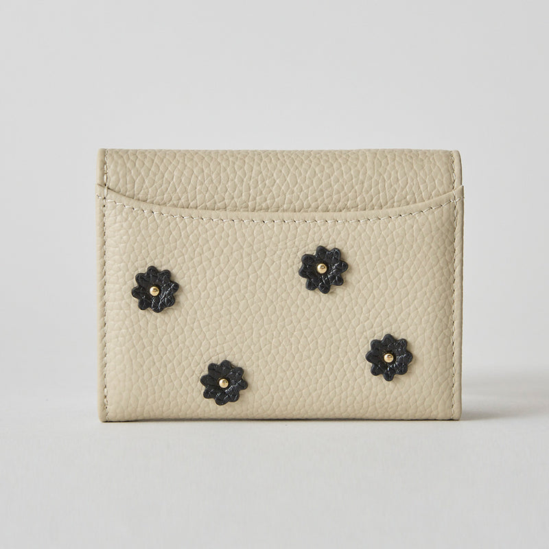 《予約商品》HASHIBAMI 【Ha-2509-606 スモールフラワー ミニウォレット】エクリュ