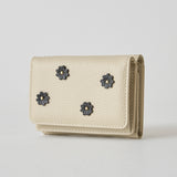 《予約商品》HASHIBAMI 【Ha-2509-606 スモールフラワー ミニウォレット】エクリュ