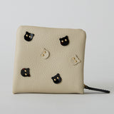 HASHIBAMII×N+Ecology 【Ha-2511-124 猫ハーフウォレット】エクリュ