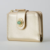 HASHIBAMI【Ha-2511-103 天然石二つ折りウォレット】ゴールド