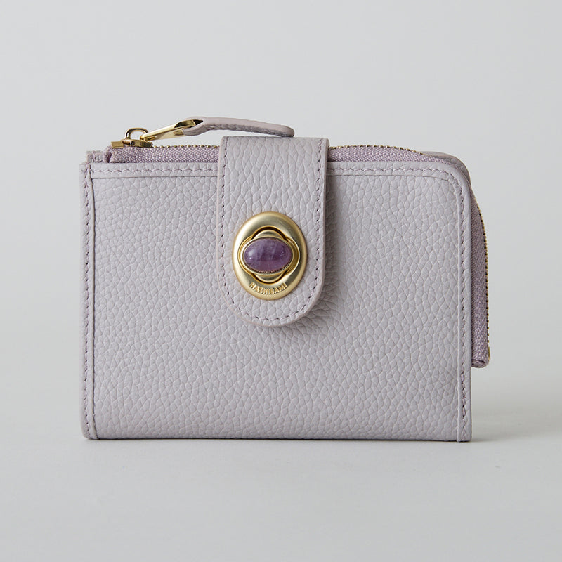 HASHIBAMI【Ha-2511-103 天然石二つ折りウォレット】ライトラベンダー