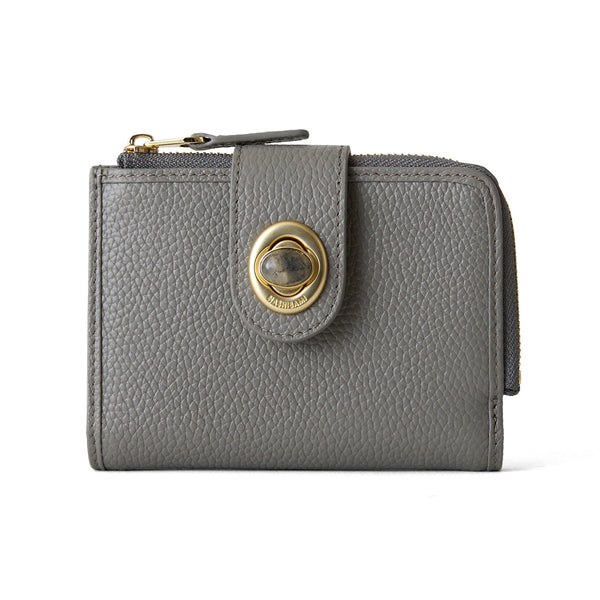 HASHIBAMI【Ha-2511-103 天然石二つ折りウォレット】ミッドグレー