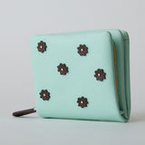 HASHIBAMI【Ha-2407-502 スモールフラワー ハーフウォレット】ミント