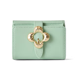 HASHIBAMI【Ha-2502-202 フラワーバックルミニウォレット】オパールグリーン