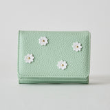 《予約商品》HASHIBAMI 【Ha-2509-606 スモールフラワー ミニウォレット】オパールグリーン
