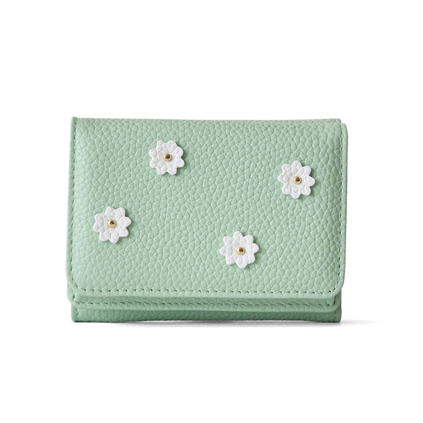 《予約商品》HASHIBAMI 【Ha-2509-606 スモールフラワー ミニウォレット】オパールグリーン