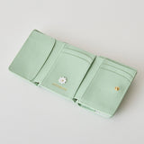 《予約商品》HASHIBAMI 【Ha-2509-606 スモールフラワー ミニウォレット】オパールグリーン