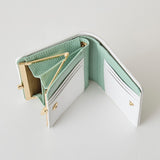 HASHIBAMI【Ha-2504-092 エイチビー ガマグチ コンビ ハーフ ウォレット】オパールグリーン