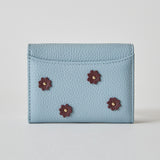 《予約商品》HASHIBAMI 【Ha-2509-606 スモールフラワー ミニウォレット】ペールブルー