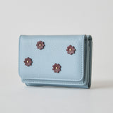 《予約商品》HASHIBAMI 【Ha-2509-606 スモールフラワー ミニウォレット】ペールブルー