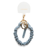 HASHIBAMI【Ha-2509-609 クシュクシュ レザー ハンドストラップ】ペールブルー