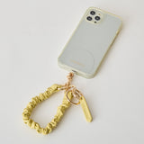 HASHIBAMI【Ha-2509-609 クシュクシュ レザー ハンドストラップ】ペールイエロー