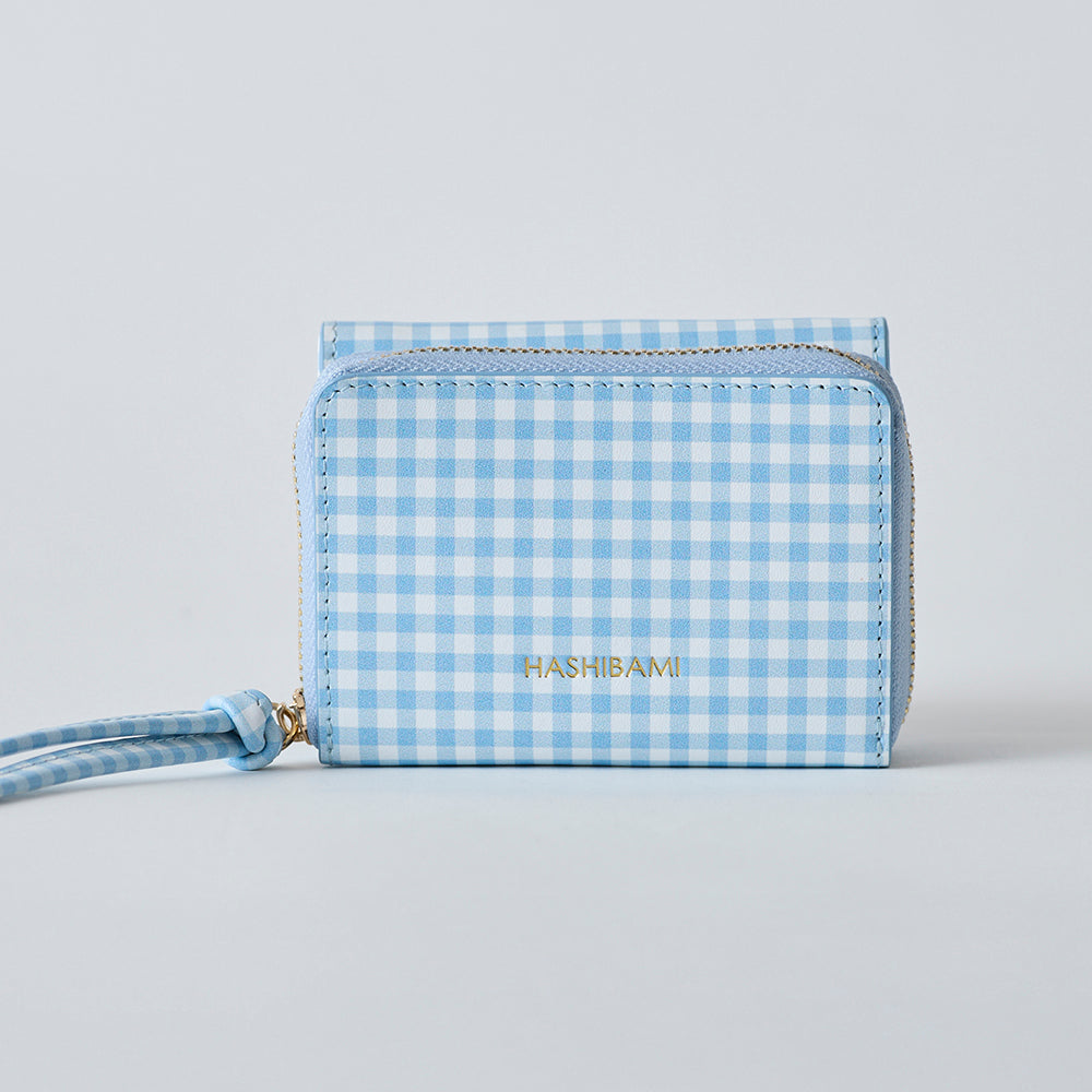 gingham 新品未使用　COMESANDGOES+AH.H 予約商品》HASHIBAMI 【Ha-2604-505 ギンガムチェック ファスナーミニ