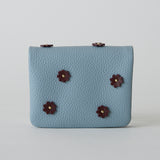 《予約商品》HASHIBAMI 【Ha-2511-105 スモールフラワー カード&コインケース】ペールブルー