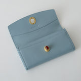 HASHIBAMI【Ha-2104-306 天然石 ロングウォレット】ペールブルー