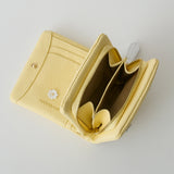 HASHIBAMI【Ha-2407-502 スモールフラワー ハーフウォレット】ペールイエロー