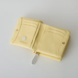 HASHIBAMI【Ha-2407-502 スモールフラワー ハーフウォレット】ペールイエロー