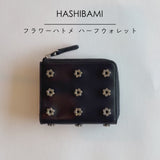 HASHIBAMI【Ha-2506-809 フラワーハトメ ハーフウォレット】ブラック