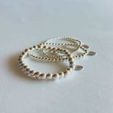 HASHIBAMI 【HB2102219 HASHIBAMI 天然石 シルバー ブレスレット ※3mm玉】 シルバー