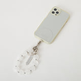 《予約商品》HASHIBAMI【Ha-2602-215 ハート型大天然石 ハンドストラップ】クォーツァイト