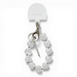 《予約商品》HASHIBAMI【Ha-2602-215 ハート型大天然石 ハンドストラップ】クォーツァイト